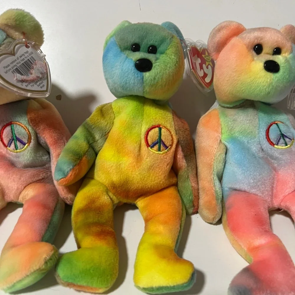 Ty Beanie Babies Bear Lot of‎ 6 Peace Millennium The End 90s Y2K retired